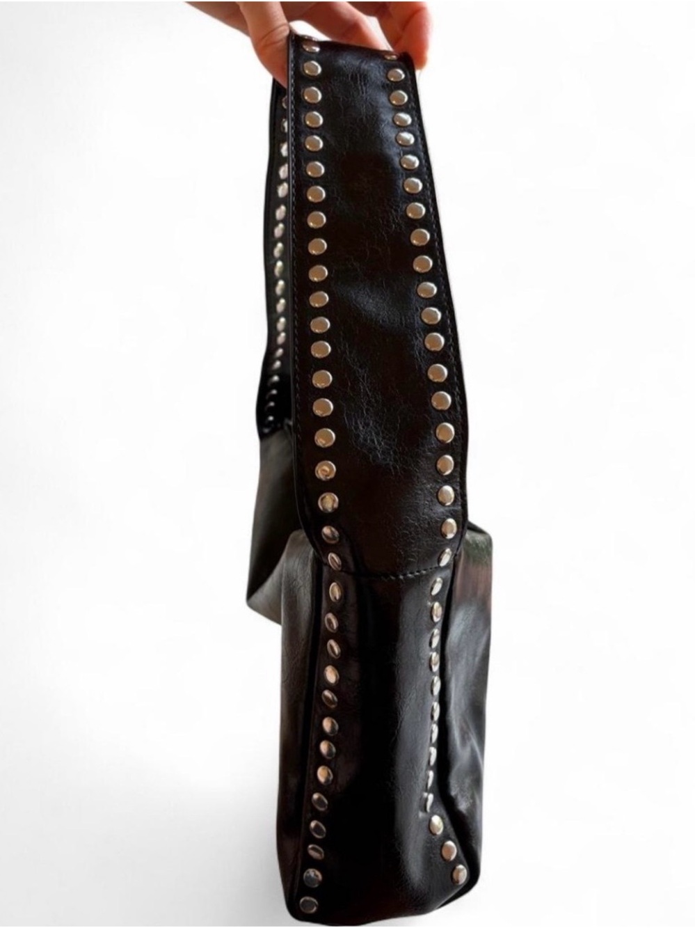 Urban Outfitters Black Studded Shoulder Bag - Picture 6 of 10